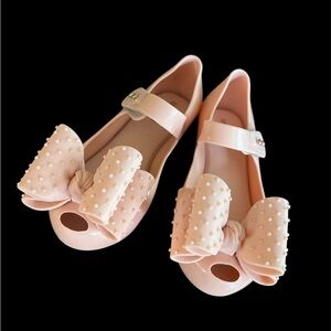 Melissa Blush Bow Kids Dress Shoes